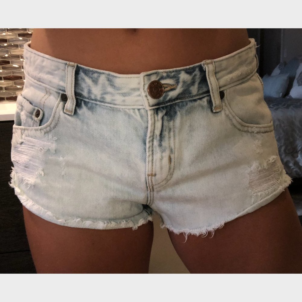 Lightwashed Denim Shorts